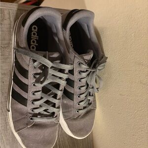 Adidas Men's Gray and Black Sneakers
